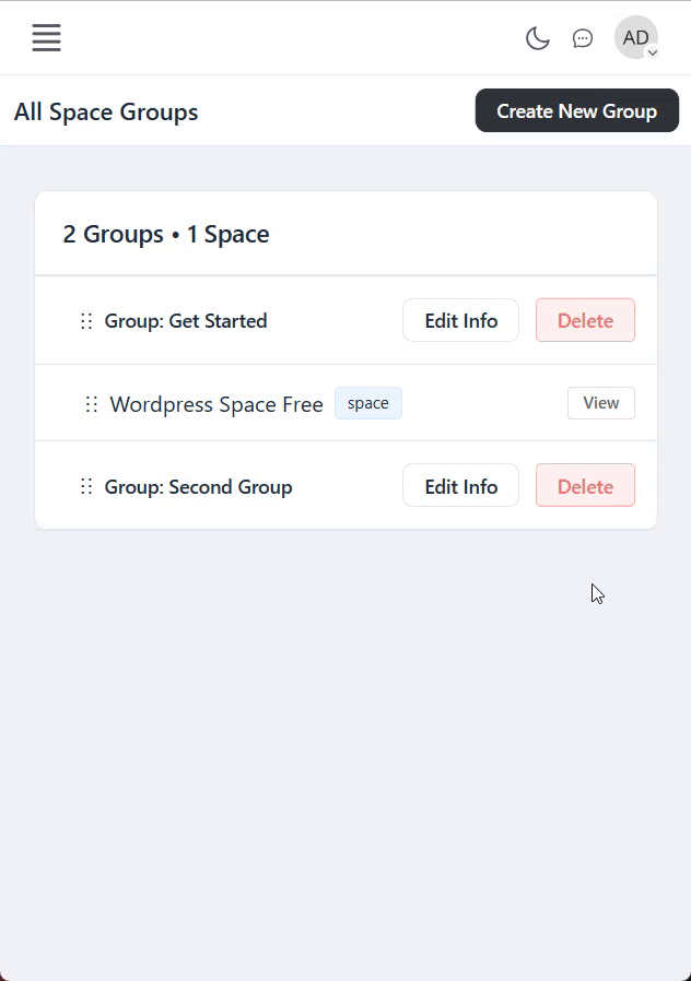 Groups are not deleted