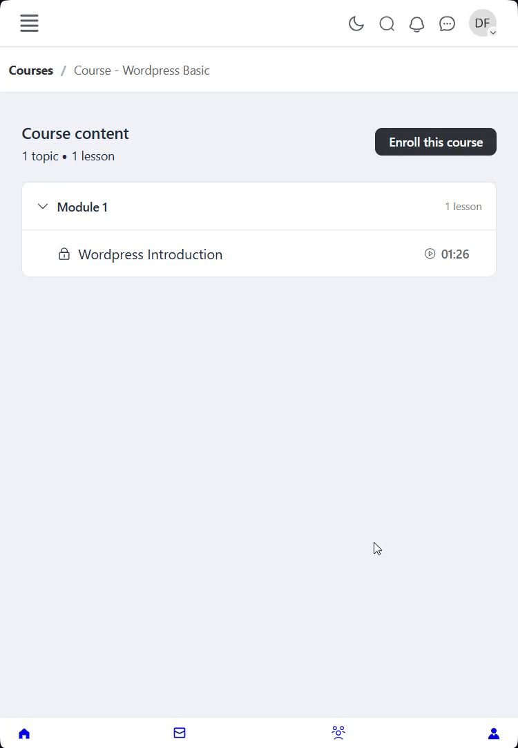 Enroll Courses not working